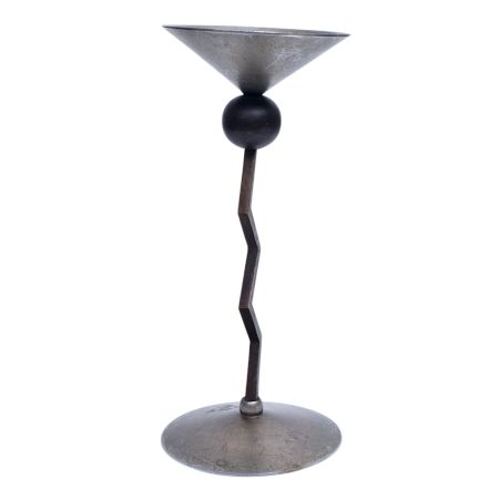 Zig Zag Brass Twist Candle Holder 